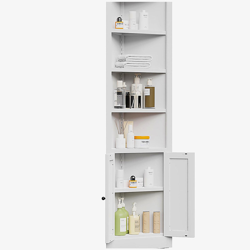 Armoire de rangement de 71 po de hauteur avec 2 portes, armoire en métal à 5 niveaux avec tablettes réglables, rangement de cuisine autoportant pour garde-manger, salon, salle de bain, salle de lavage