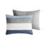 Ensemble d'édredon à rayures avec draps bleu et gris pour très grand lit, hypoallergénique et antimicrobien-119071341