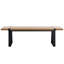 Ensemble de table de salle à manger 4 pièces en bois massif rustique avec chaise et banc-120464132-120464135