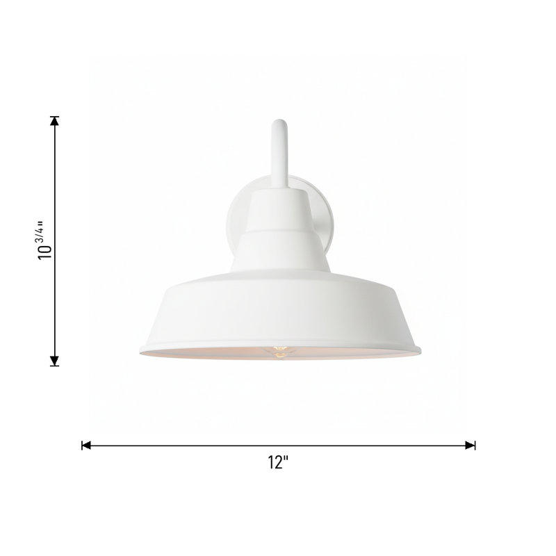 1 - Light Armed Sconce, 10.75" H x 12" W x 17.13" D, No, Textured Black