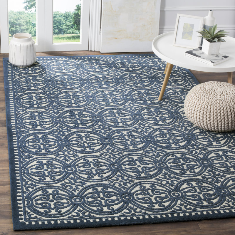 Sadik Hand Tufted Wool Geometric Rug, Rectangle 6' x 9'
