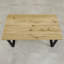 Isaias Oak Solid Wood Top Metal Base Dining Table-2100816749-2100816758