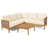4-PCS SOFA CONVERSATION SET W/ BEIGE CUSHION