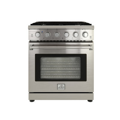 CASAINC 30" 4.55 Cubic Feet Smart Natural Gas Freestanding Convection Range