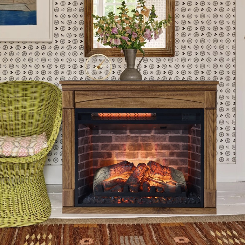 Mini Glo Heat Surge Amish Mantle Fireplace Heat Surge Movable