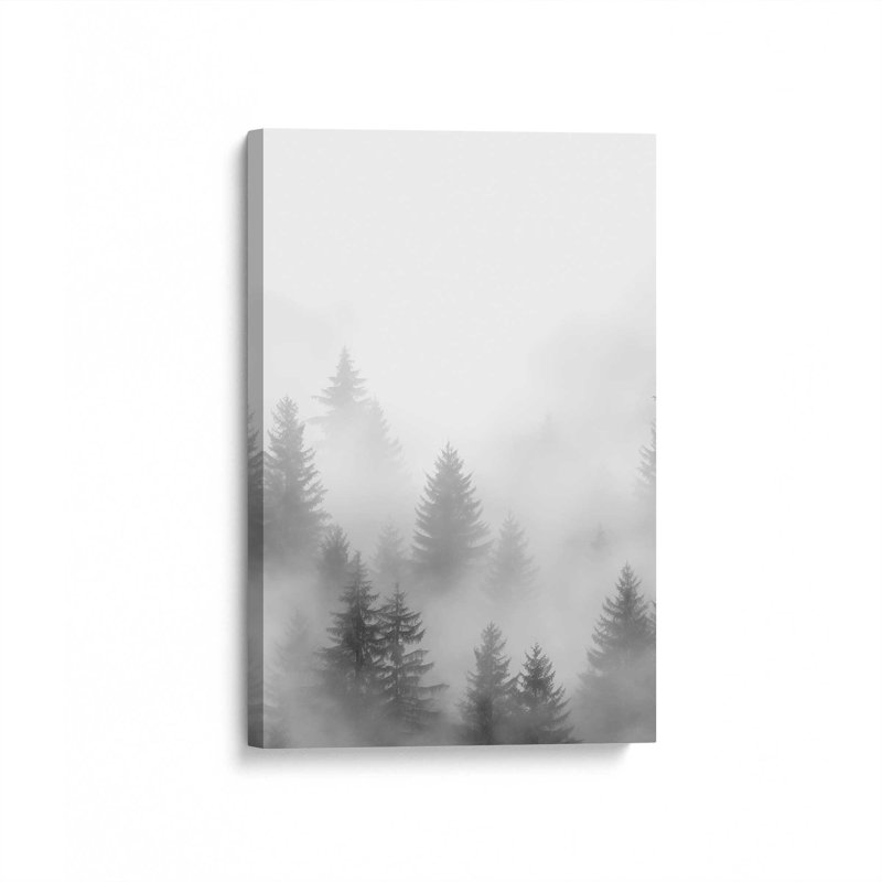 Foggy Echoes III Canvas Print in a Silver Frame, 48" x 32", 18" H x 12" W x 1.25" D, Wrapped Canvas