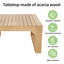196cm Wide Straight Acacia Patio Sectional Set