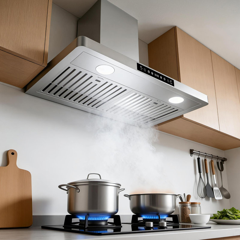 Hotte murale à conduit 30 pouces en acier inoxydable 750 CFM