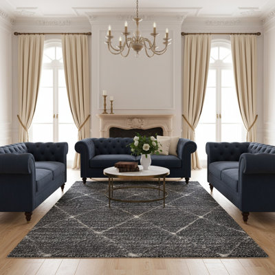 Tapis gris et crème Talas