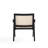 Shakespeare Accent Chair In Black And Natural Cane - Set Of 2-1306310181