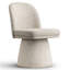Chaises de salle à manger rembourrées pivotantes en tissu Tweed-1150424342