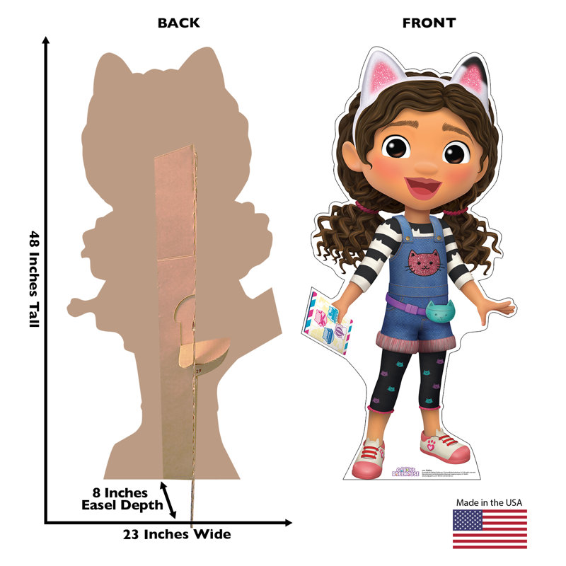 Gabby Dollhouse 48" Cartoon Cardboard Standup