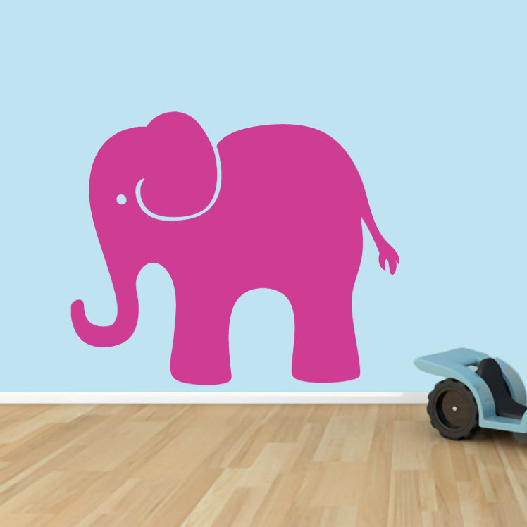 Adhésif décoratif éléphant, Rose vif