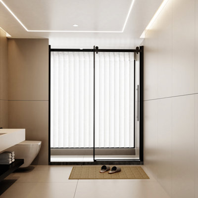 60.In W X 72.In H Frameless Shower Door Single Sliding