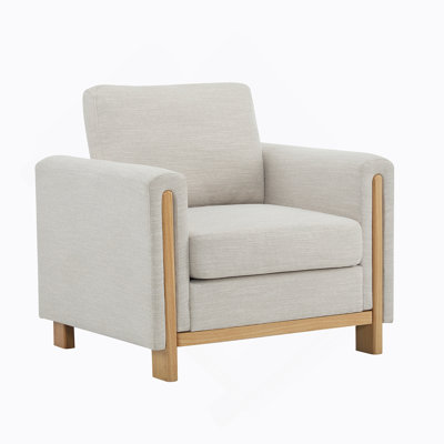 Fauteuil rembourré en tissu Harmonia