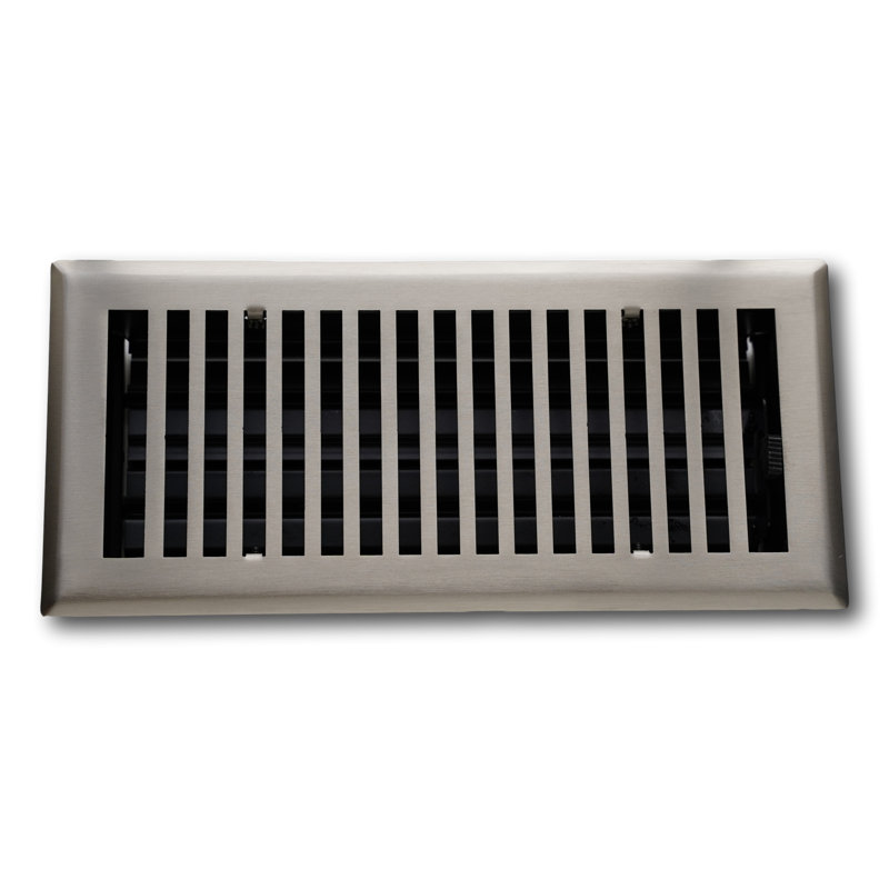 Registre de fixation en métal pour plancher / mur, Laiton antique, L 14 po x l 6 po x H 2,75 po