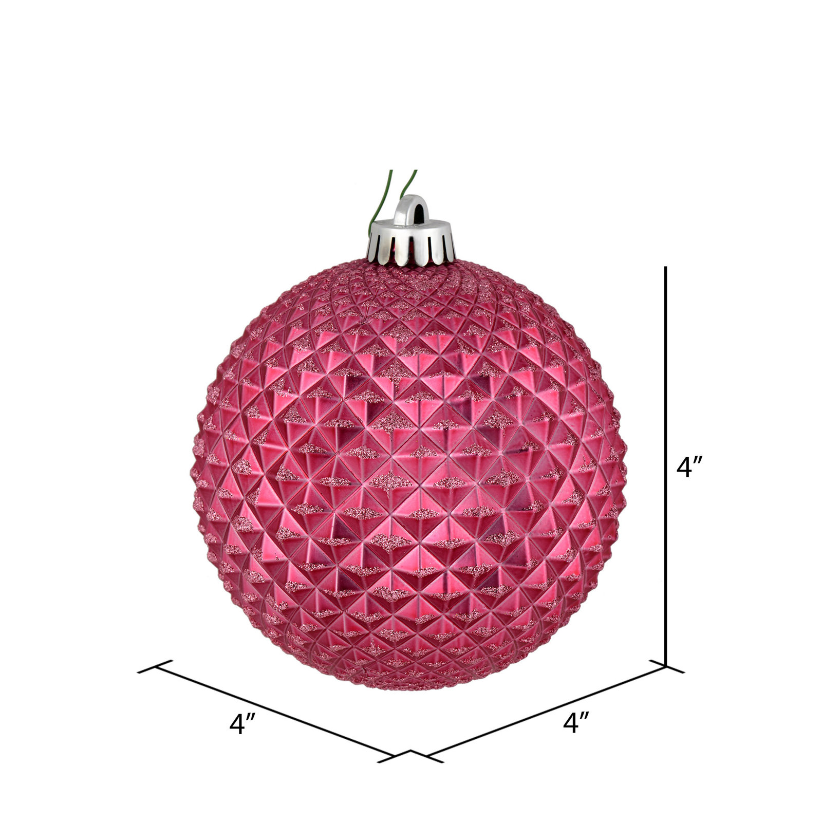4" Shatterproof Bauble, Mauve