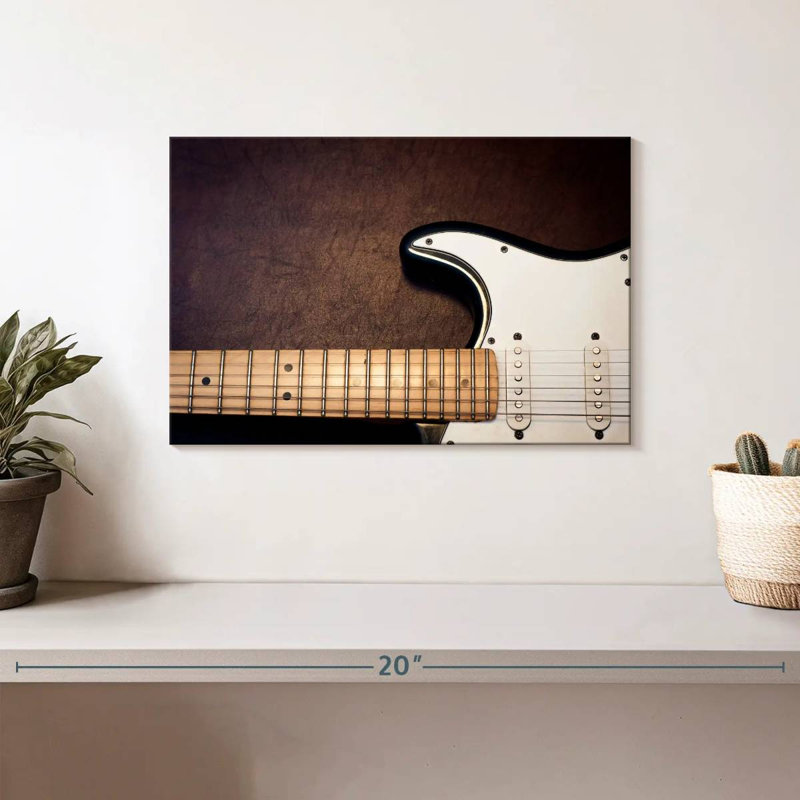 Guitare électrique blanche Abarca, H 8 po x l 12 po