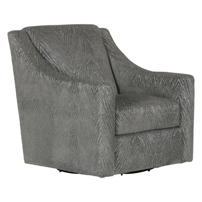 Fauteuil club pivotant en polyester de 37 po de large Ramero