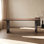 Jeannell Walnut Rectangular Solid Wood Top with Solid Wood Base Dining Table