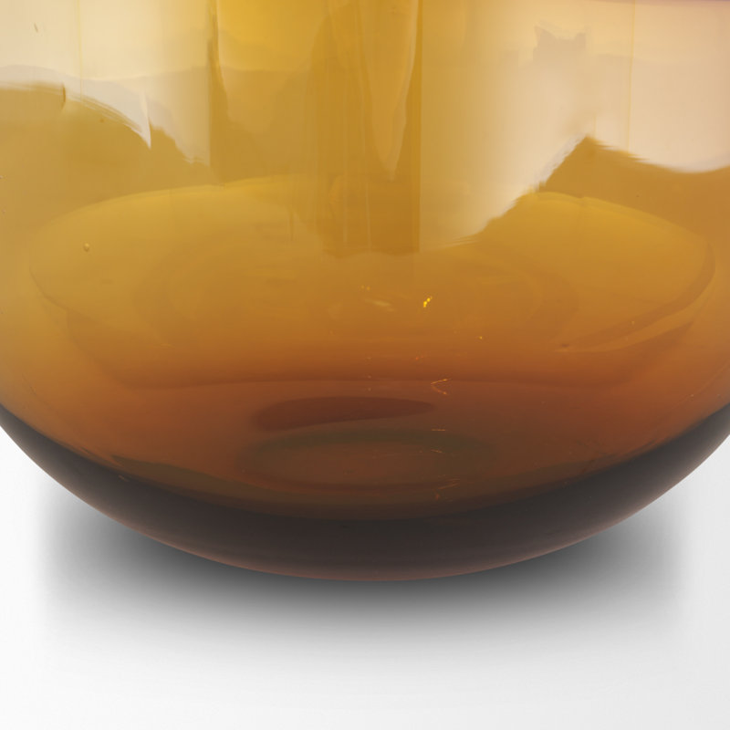 Grand vase en verre Aurel, 8.1L x 8.1W x 14.1H, Orange