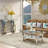 Modern Mirrored Console Table with Open Storage and Rectangular Design