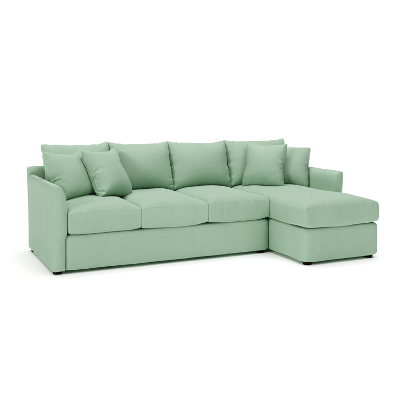 Cecelia Upholstered Sectional, Bayou Spray Canvas, Right Hand Facing