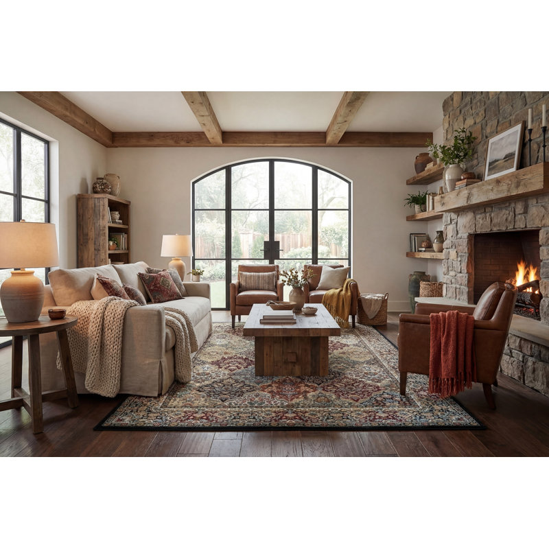 Attell Oriental Indoor Rug, Rectangle 5'3" x 7'7"