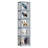 5-Tier Display Cabinet With Flip Up Door, Curio Cabinet Collection Display Shelf Showcase Bookcase-1164831607-1164831369