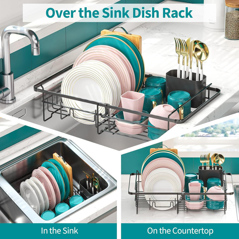 Expandable Dish Drying Rack Over The Sink