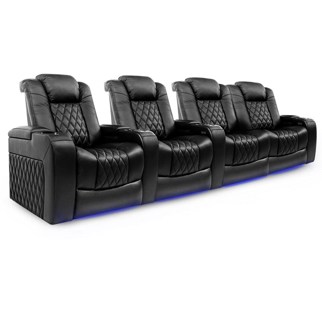 Upholstered Home Theater Seating with Cup Holder Valencia Theater Seating