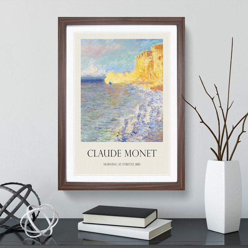 Morning in Etretat by Claude Monet - Picture Frame Painting, 48cm H x 36cm W x 2cm D