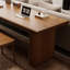 Bureau rectangulaire en bois massif brun noisette-108918976