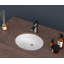 Lavabo de salle de bain ovale encastré en céramique 16,5 "x 13,4" avec trop-plein