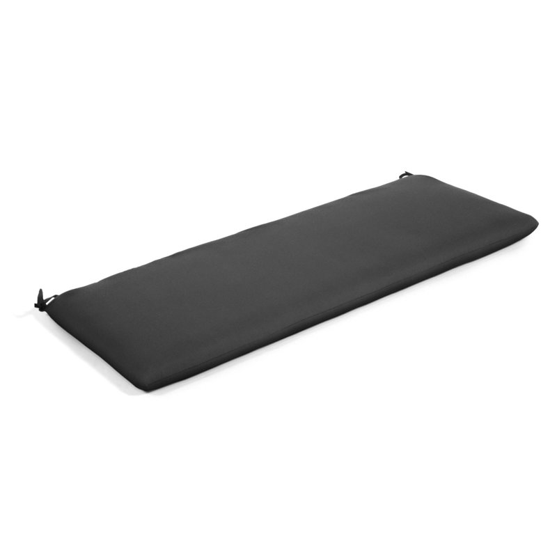 Casual Cushion Sunbrella® Fabric 1-Piece Indoor/Outdoor Bench Cushion, 48"W x 18"L, Canvas Black, Canvas Black Sunbrella®