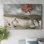 Vase de fleurs roses sur toile tendue IV