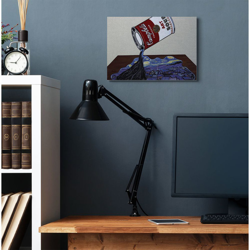 «Art Soup Van Gogh Andy Warhol Parody Modern Design», impression sur toile, Toile tendue, H 16 po x l 20 po x P 1,5 po