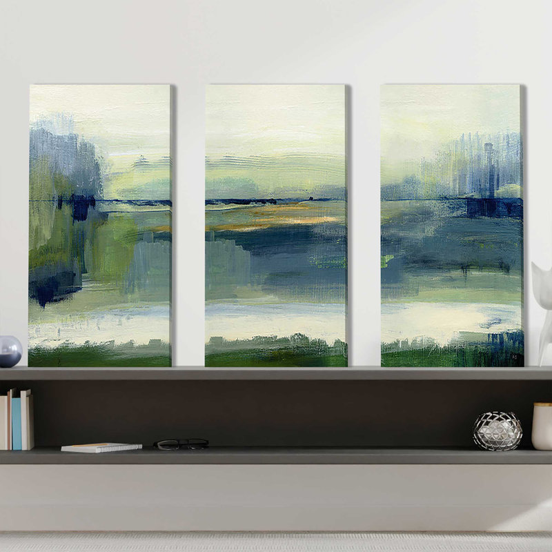 «Glistening Meadow», reproduction sur toile 3 pièces, H 24 po x l 36 po x P 1 po