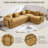 Premium Corduroy Folding Sofa
