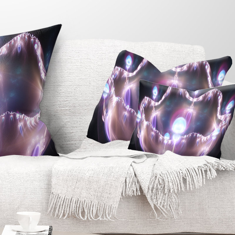 3D Surreal Purple - Abstract Printed Pillow