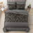 7-Piece Stripe Geometric Comforter Set, Soft Microfiber All-Season Complete Bedding Set-122815461-122815463