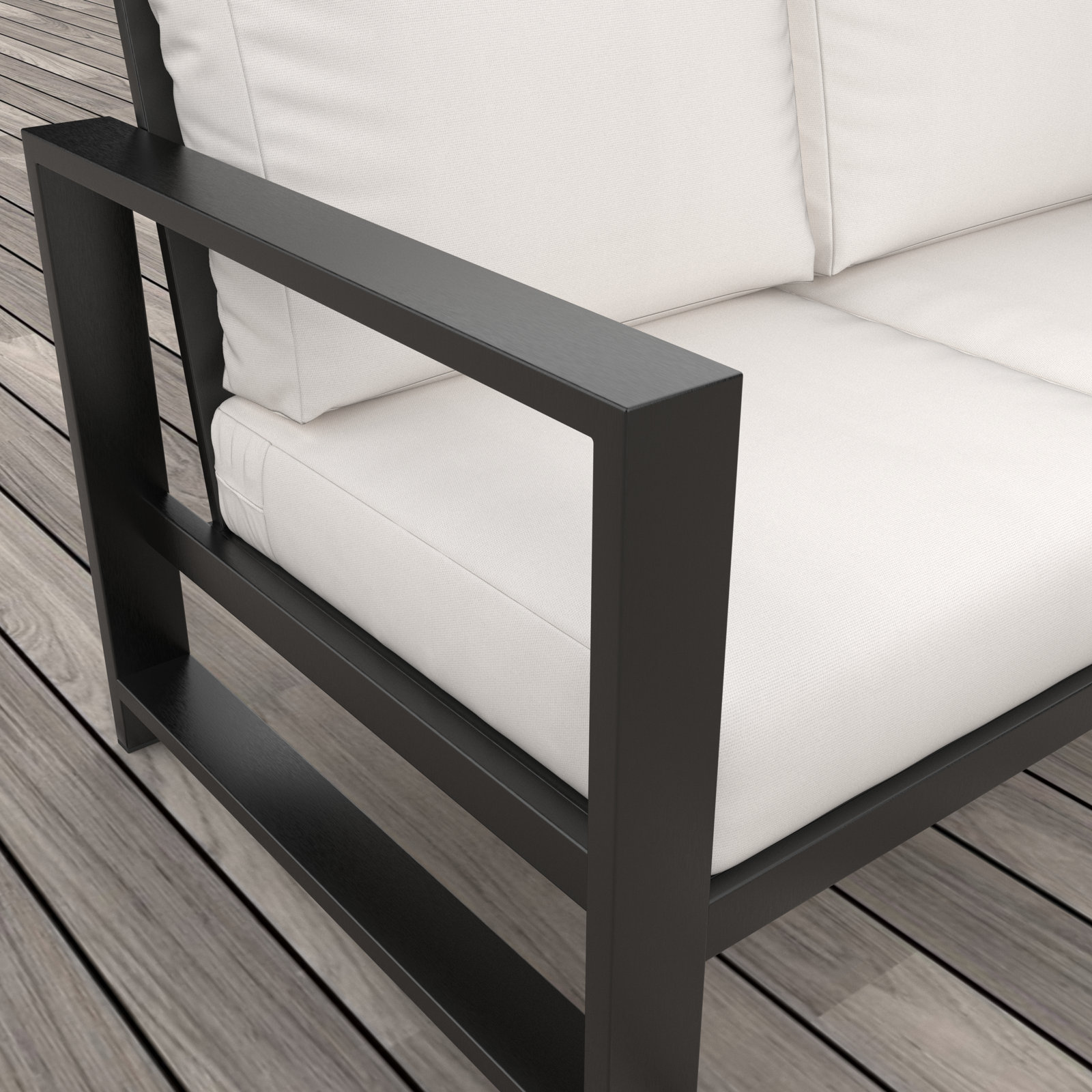 Dulcie 80" Sunbrella® Patio Sofa, Canvas White Sunbrella® Canvas
