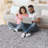 2x8 Ivory Grey Oriental Runner Rug, Vintage Hallway Carpet with Non Shedding Low Pile Design-129019778