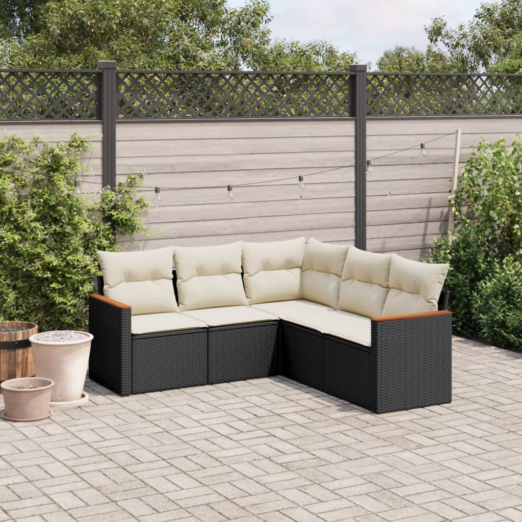 Andreita 62Cm Breite Outdoor Wicker L-Form Patio Wohnlandschaft mit Kissen