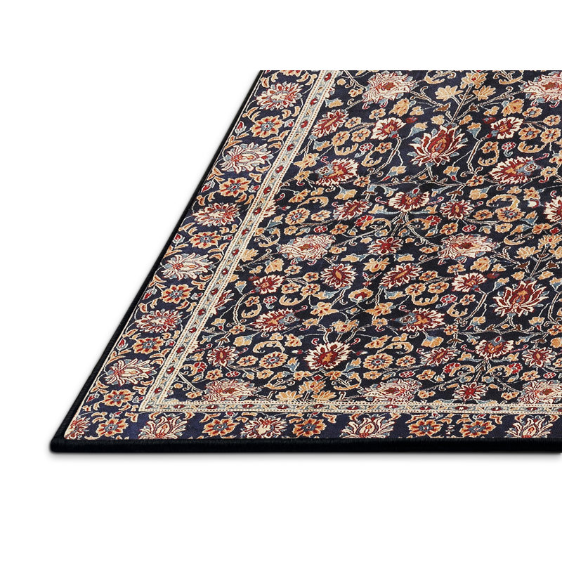 Noir/beige oriental Tapis décoratif, Rectangle 4 pi x 6 pi