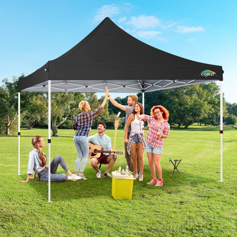 9.5 Ft. W x 9.5 Ft. D Pop-Up Canopy, Black