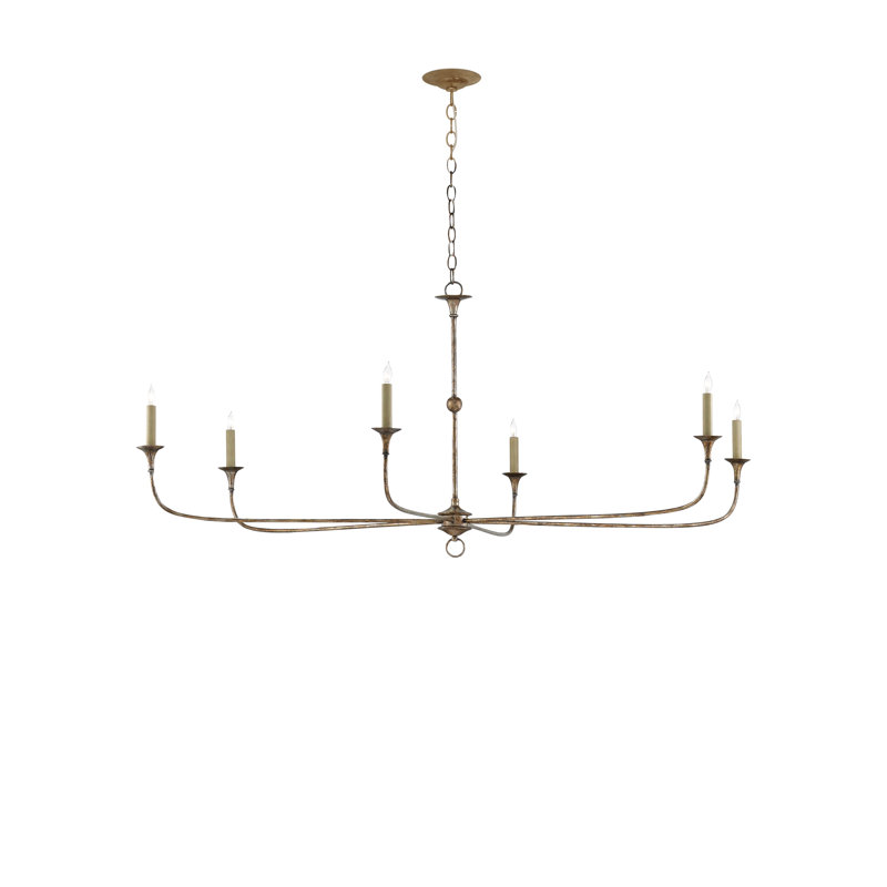 Nottaway 6 - Light Chandelier, Pyrite Bronze