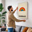 Rainbaus Modernist Geometric - Wrapped Canvas-1059893440-1059893455