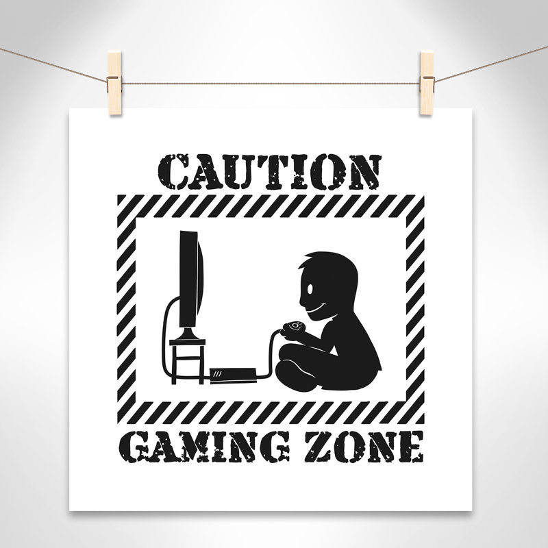 Impression sur papier Juvenile Gaming Gaming Zone Kids, H 20 po x l 20 po x P 1 po, Papier