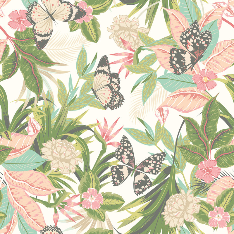 Paradise Flamingo Smooth Matt Wallpaper, Light Pink